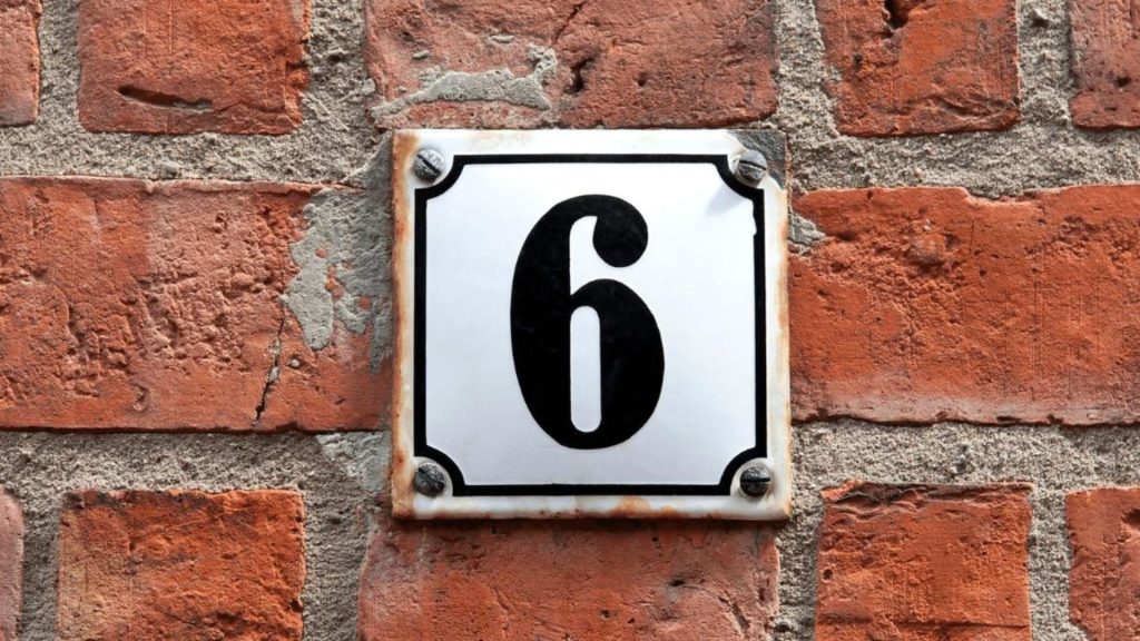 House number 6 represents balance and equilibrium.
