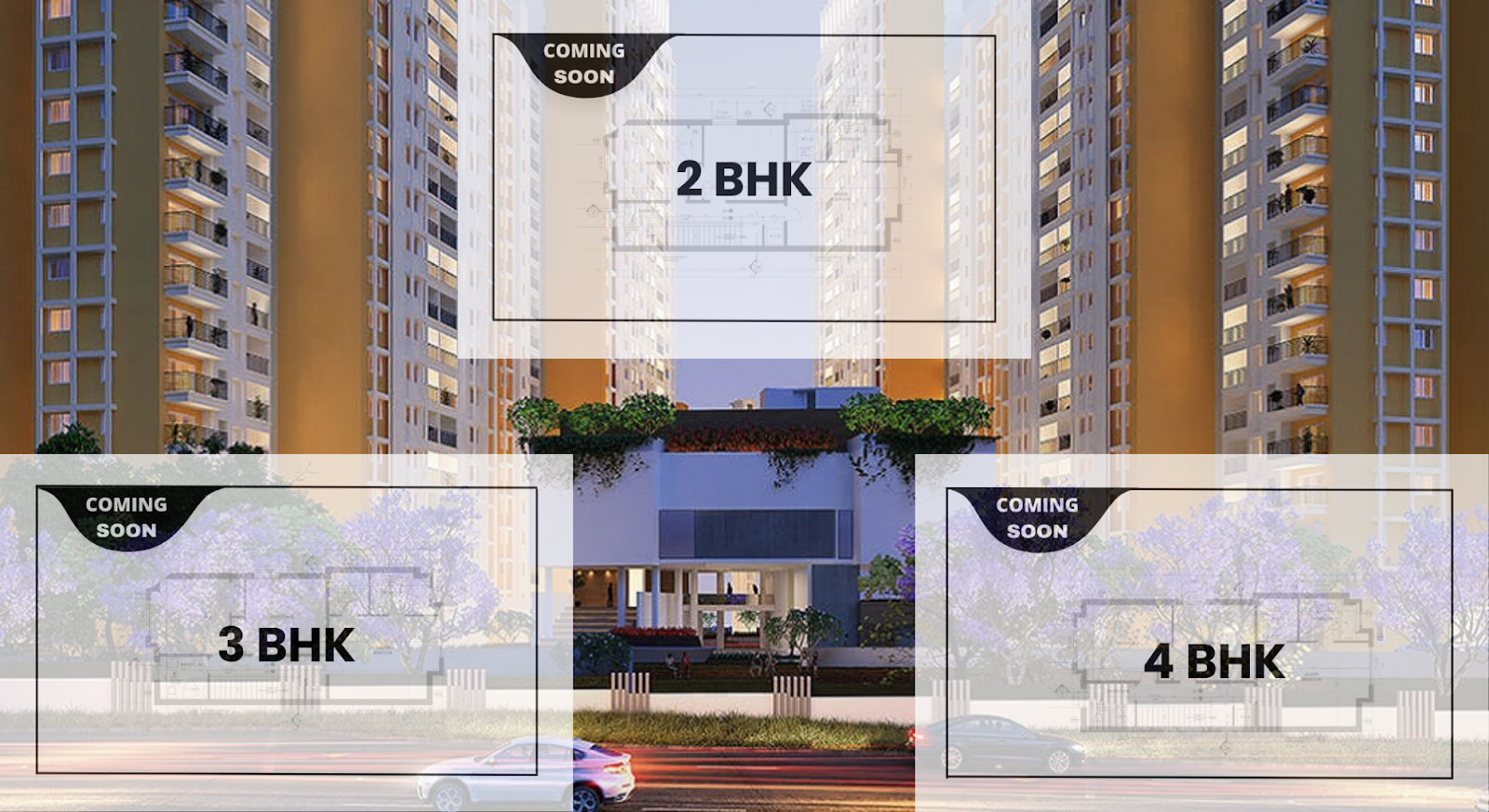 Bengal Lamps offers luxurious 2, 3, and 4 BHK apartments with over 30 amenities.