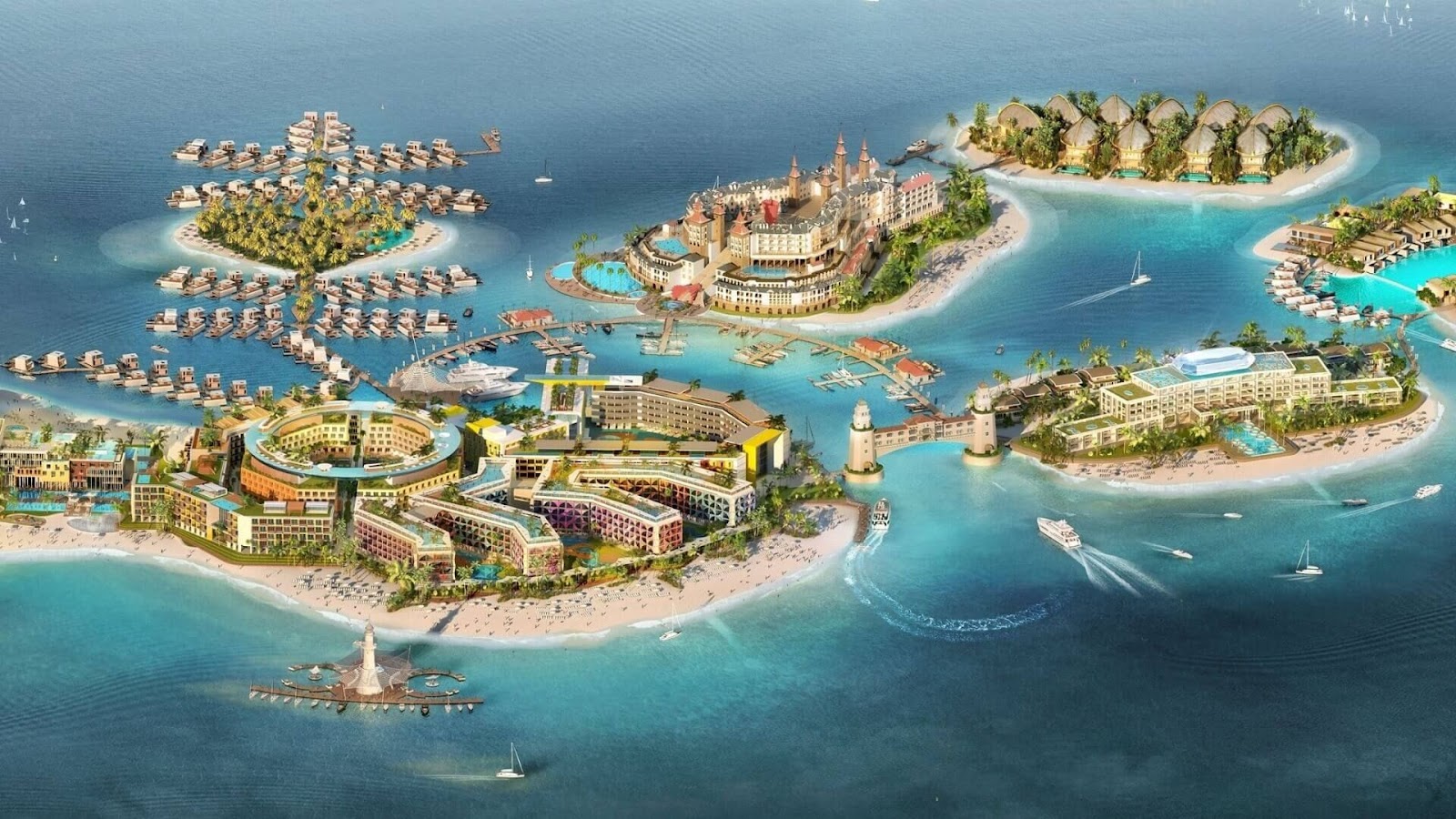 The World Islands: The world’s best island in Dubai, UAE.