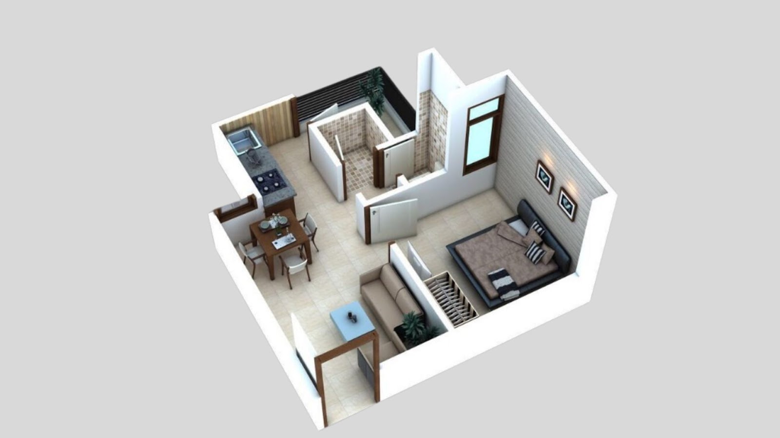 1 BHK is mostly known for the spaces which the apartment provides.