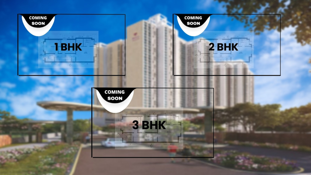 Birla Ojasvi floor plan and floor configuration of 1, 2,& 3 BHK.