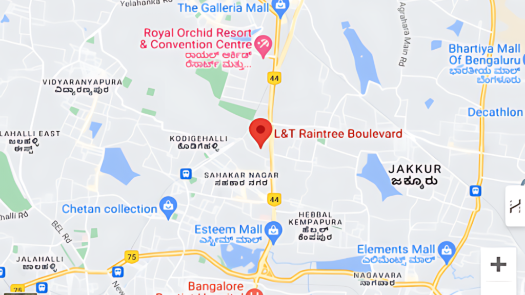 Check out the L&T Raintree Boulevard Hebbal location on Google Maps.