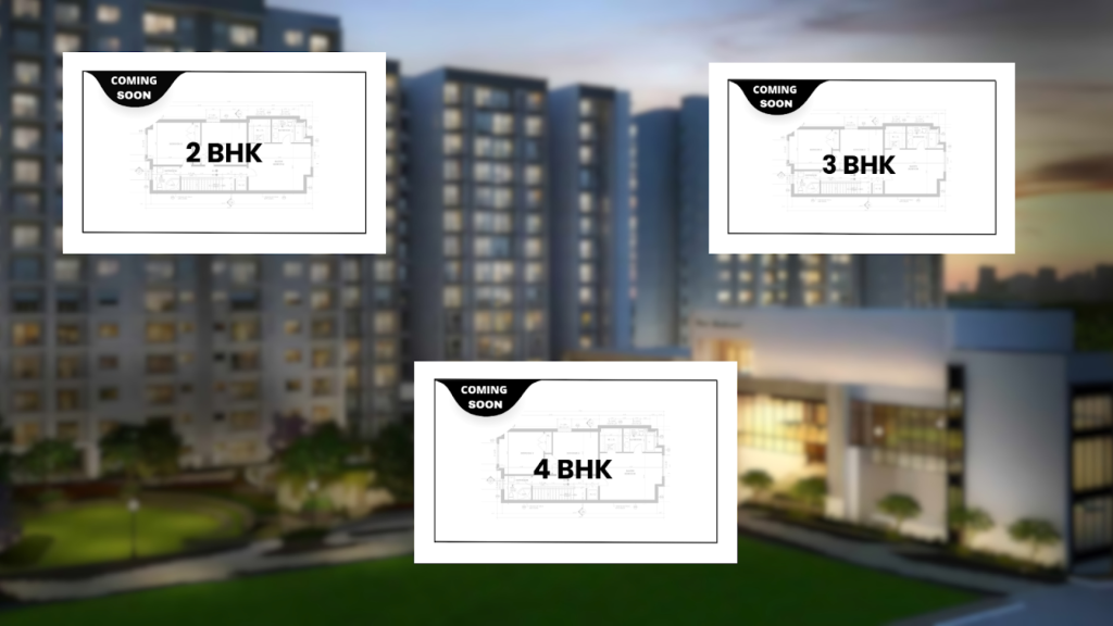 Lodha Mirabelle floor plan and floor configuration of 2, 3, and 4 BHK apartments.