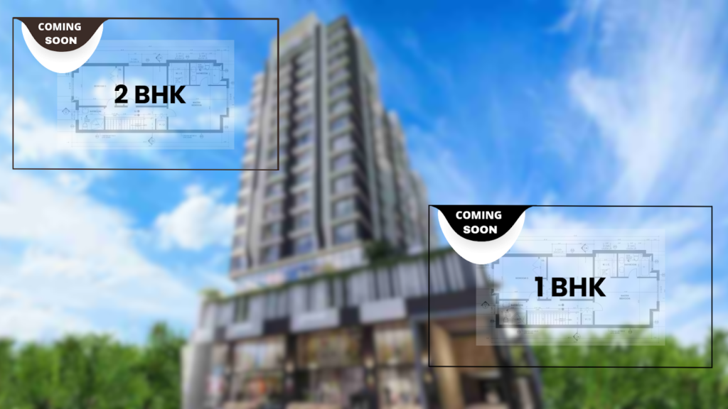 Crescent Silverwoods Chandivali floor plan and configuration of 1 & 2 BHK.