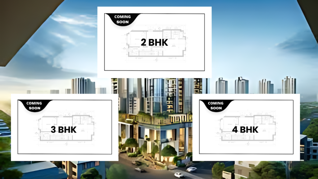 Prestige Somerville floor plan and floor configurations of 2, 3 and 4 BHK.